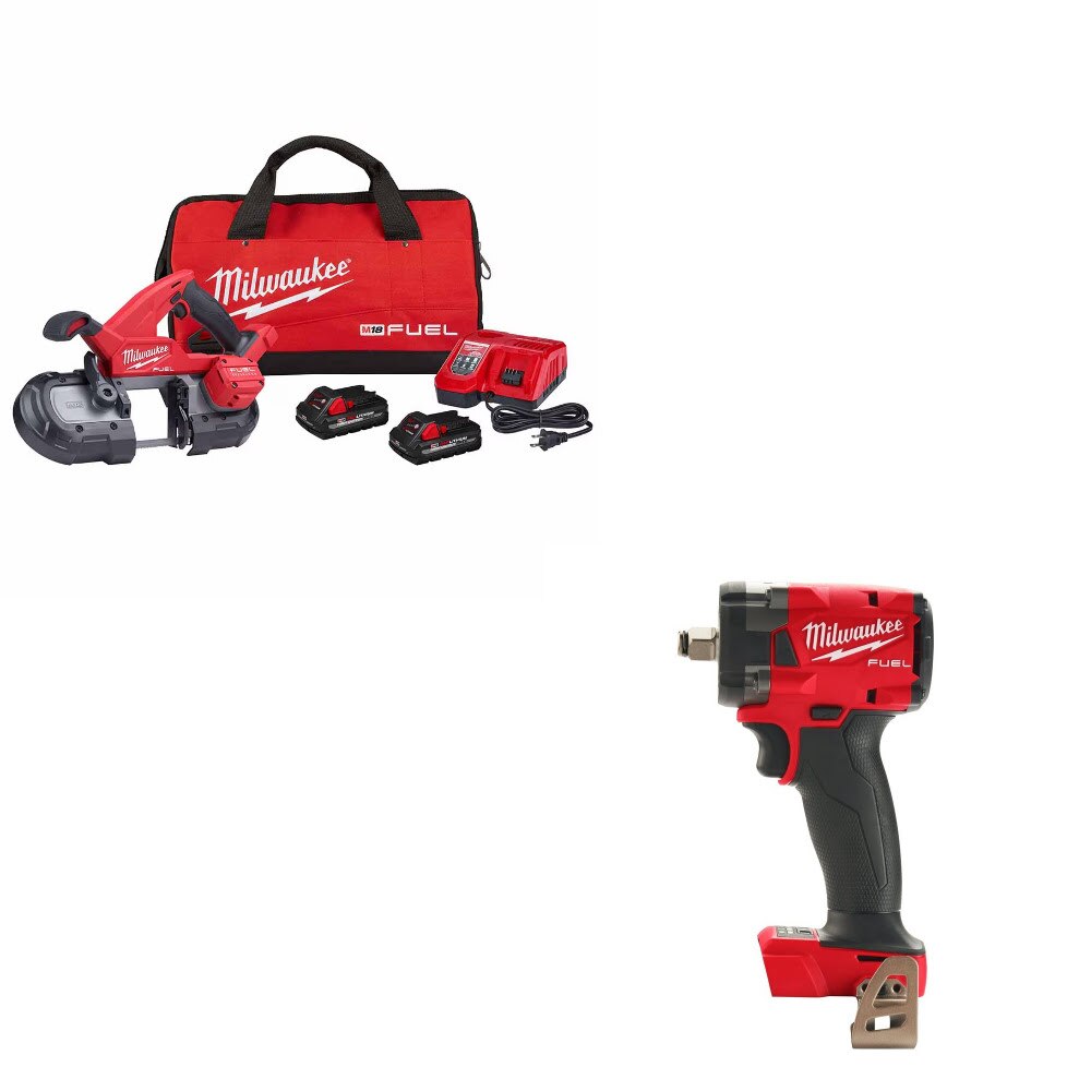Milwaukee 2829-22 M18 FUEL Band Saw Kit w/ FREE 2855-20 M18 1/2" Impact Wrench