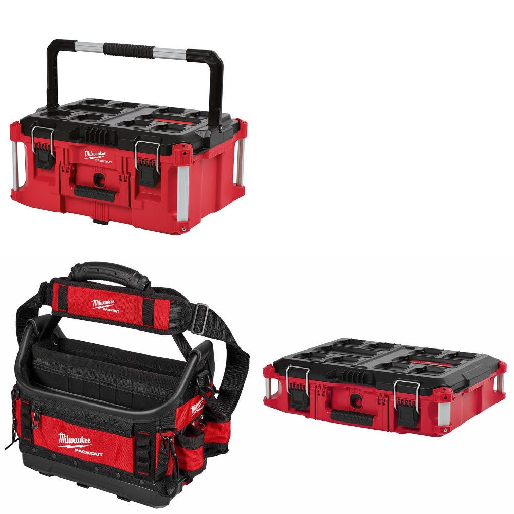 Milwaukee PACKOUT Large Tool Box Kit W/ 15" Tote and FREE Tool Box