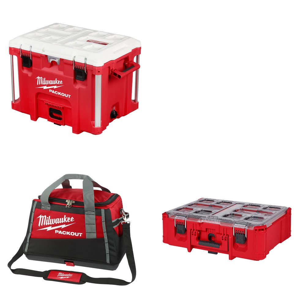 Milwaukee 48-22-8462 PACKOUT Cooler Kit W/ 20" Tool Bag and FREE Deep Organizer