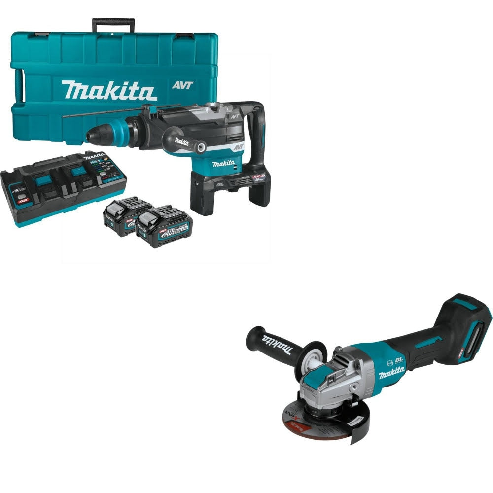 Makita GRH06PM 80V Rotary Hammer Kit W/ FREE GAG13Z 5" X-LOCK Grinder