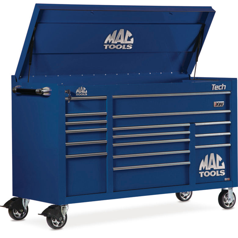 Tech™ Series 16-Drawer Drop Top Workstation - Sapphire Blue