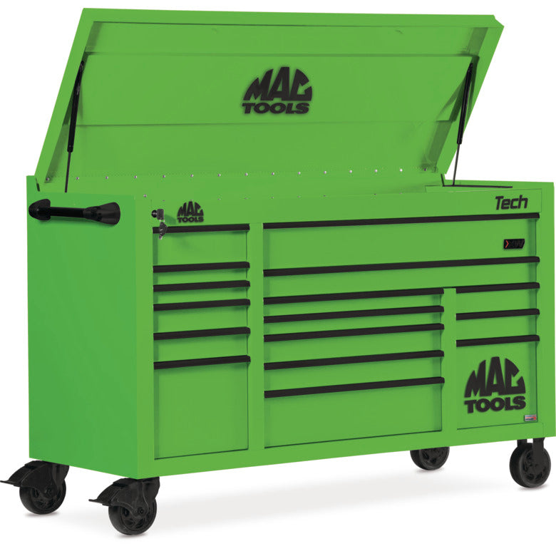 Tech™ Series 16-Drawer Drop Top Workstation - Lime Green
