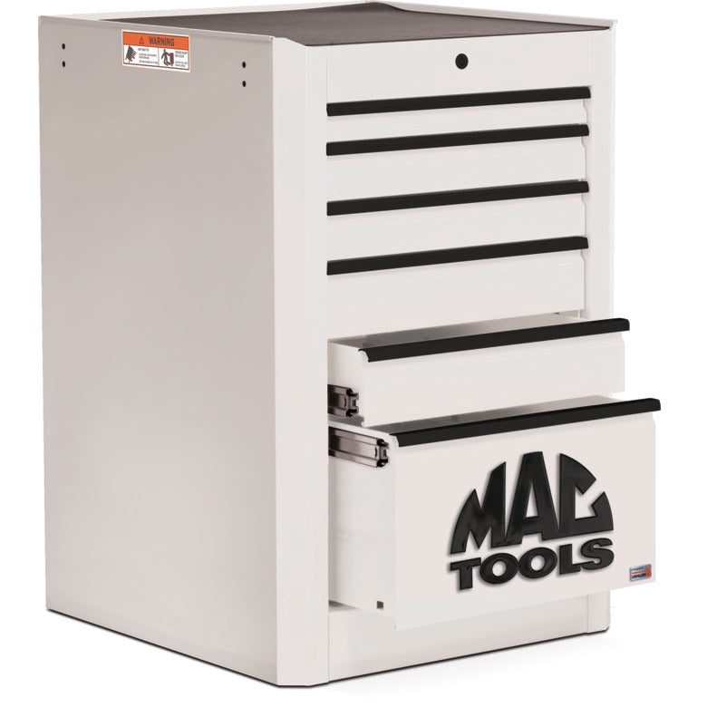 Macsimizer® 6-Drawer Side Box with PowerTech™ Drawer - Titanium White