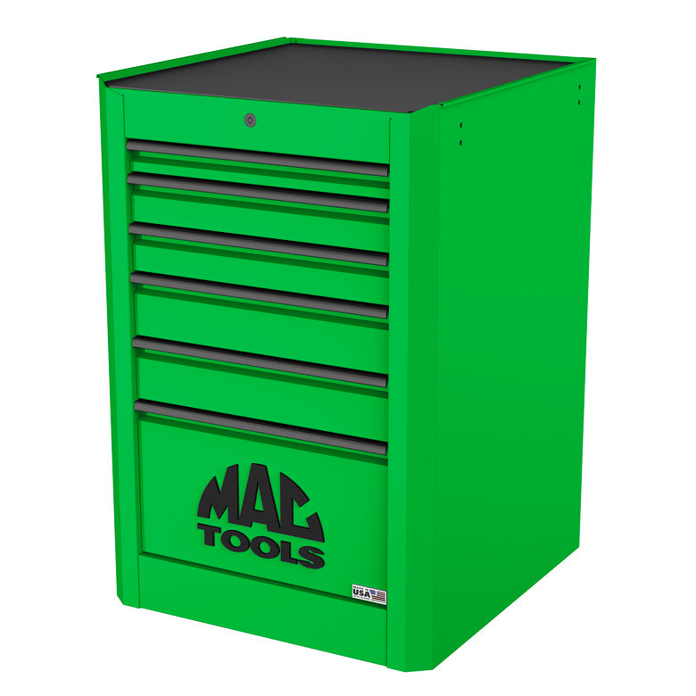 Macsimizer® 6-Drawer Side Box with PowerTech™ Drawer - Lime Green