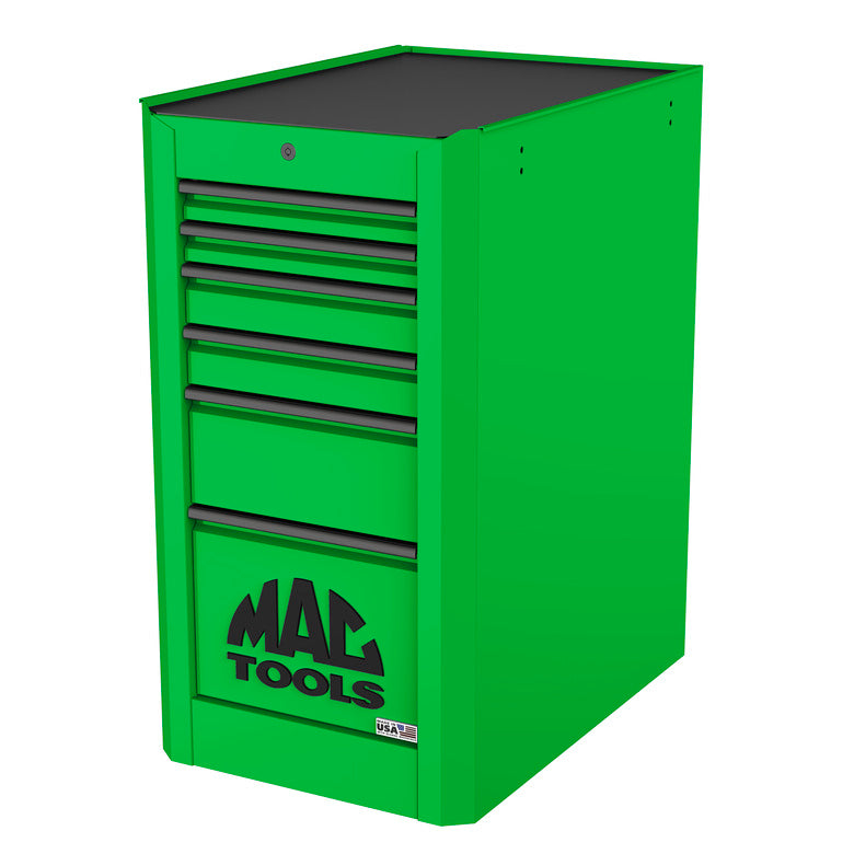 Macsimizer® 6-Drawer Side Box with PowerTech™ Drawer - Lime Green