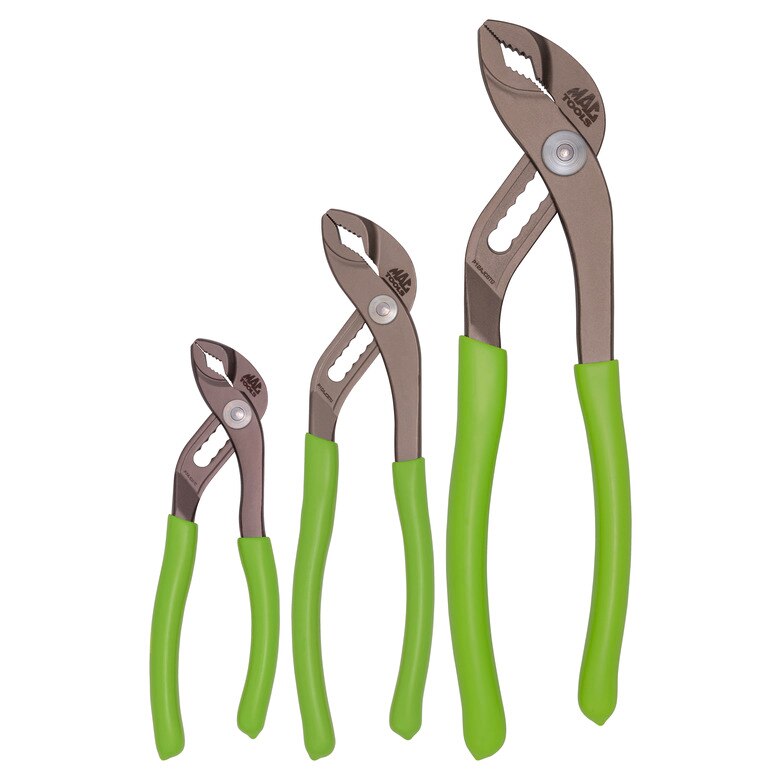 3-PC. Adjustable Joint C.S.T. Pliers Set HI-VIZ Green