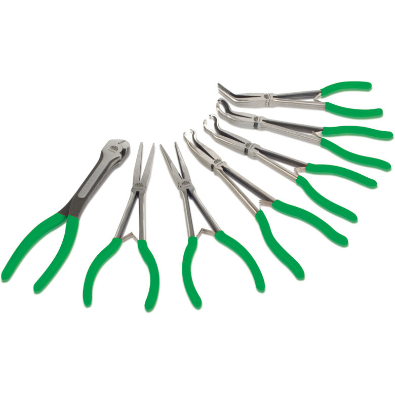 7-PC. Combination Long-Reach Pliers Set - Green
