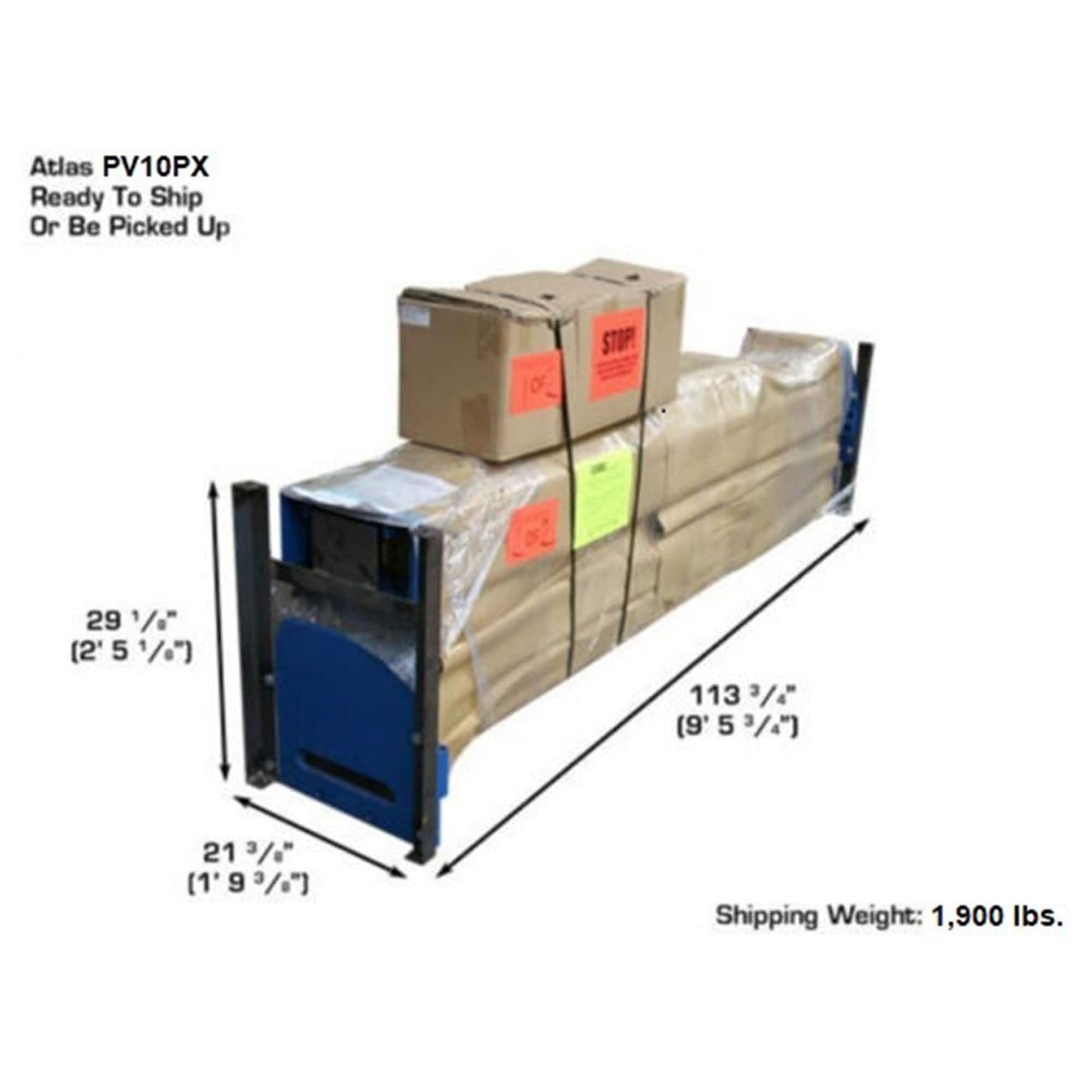 Atlas® PV10PX Symmetric/Asymmetric Heavy-Duty 2 Post Lift 10k lbs ATEXH-PV10PX-FPD