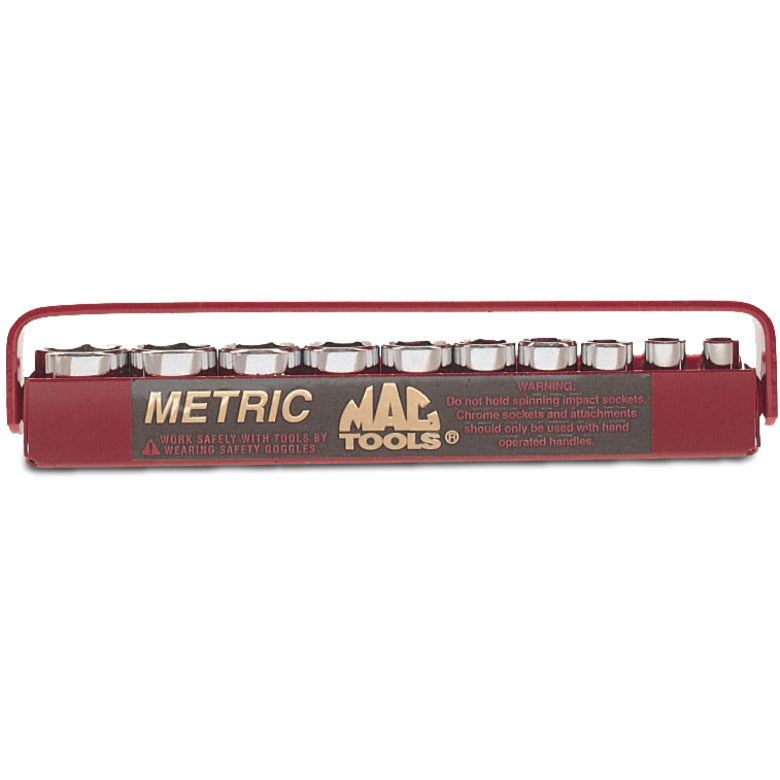 10-PC. 1/4" Drive Metric Socket Set - 6-PT.