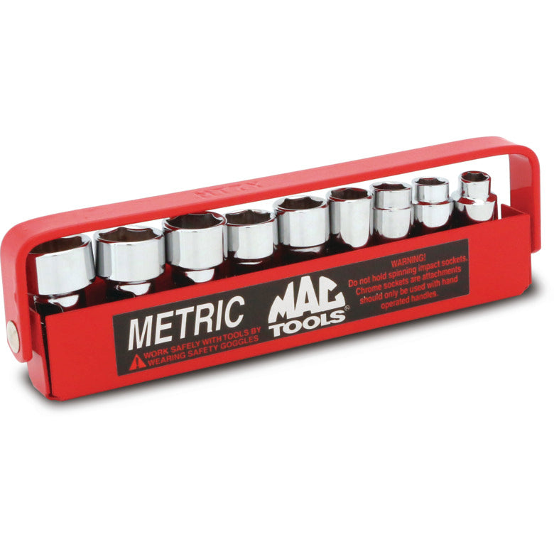 9-PC. 1/4" Drive Metric Universal Socket Set - 6-PT.