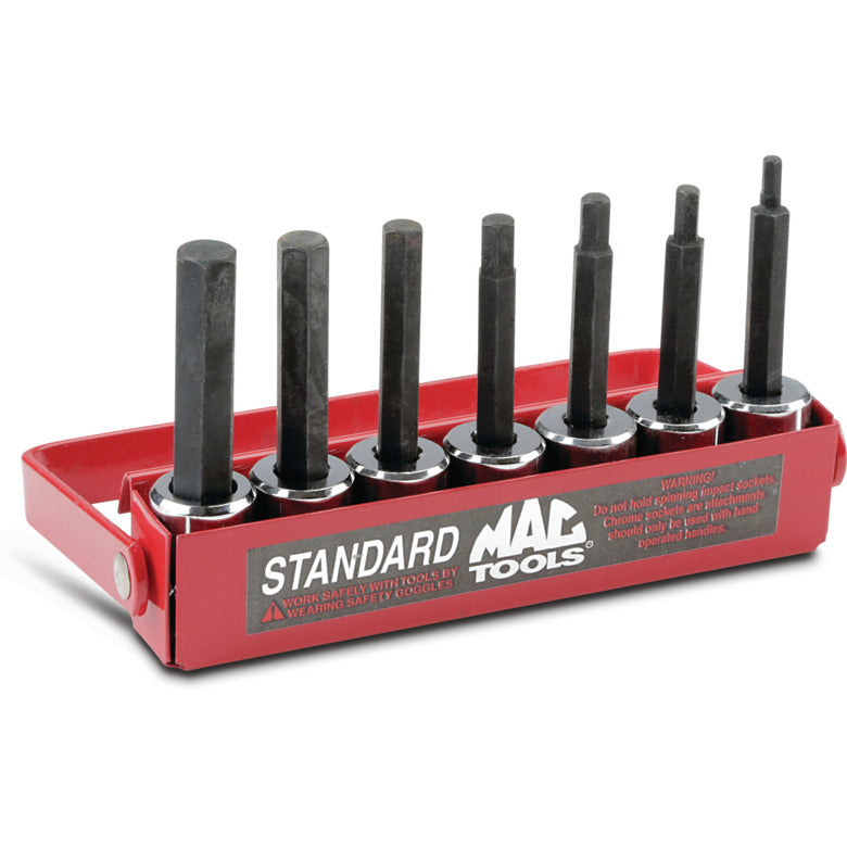 7-PC. 3/8" Drive SAE Hex Driver Set