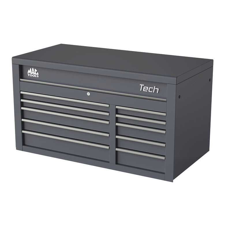 Tech™ Series 10-Drawer Top Chest - Carbon Gray