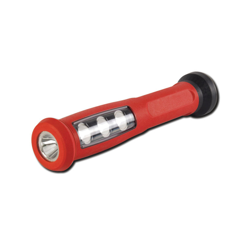 Rechargeable Rubberized LED Work Light - Red