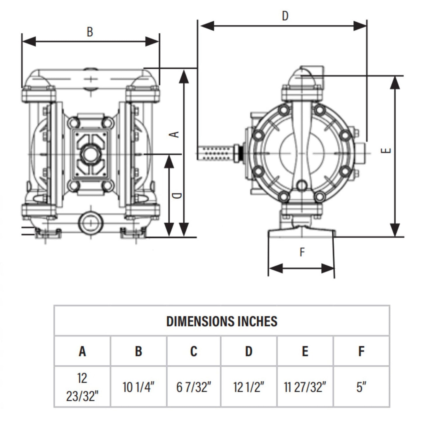 Balcrank AODD Conventional 1 in. Aluminum Diaphragm Pump #1120-015S