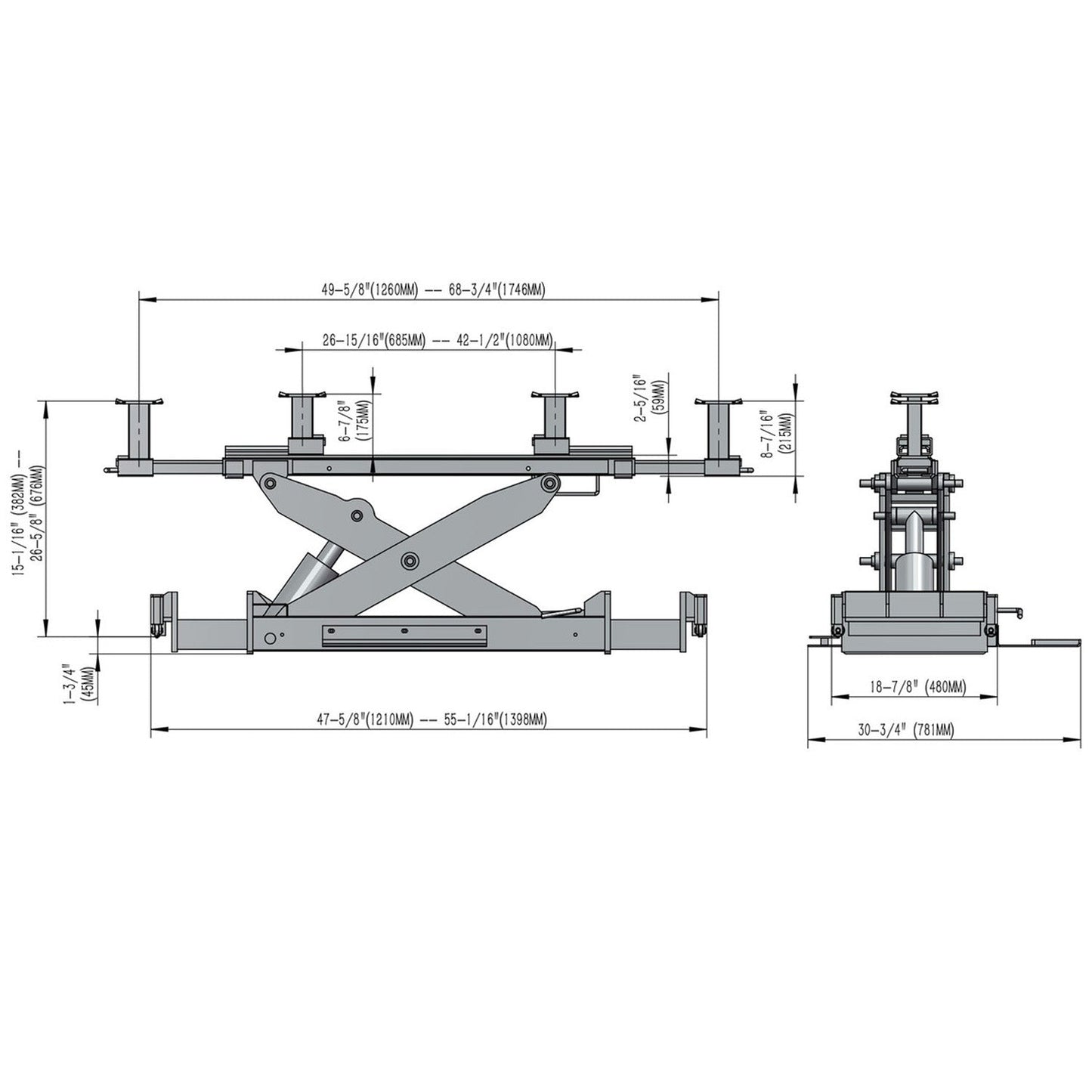 Stratus® Rolling Bridge Jack SAE-BJ135