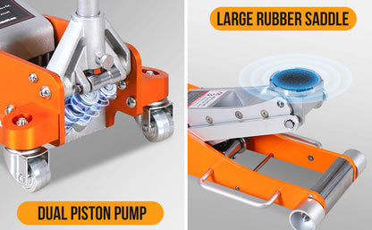 APlusLift 3 Ton Lower profile Full Aluminum Racing Floor Jack, AL350R