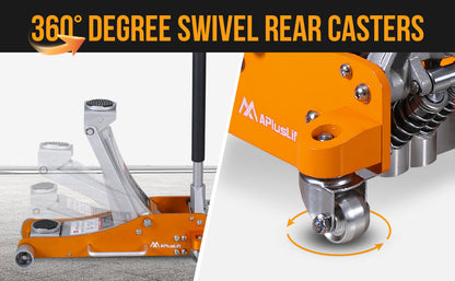 APlusLift 3 Ton Lower profile Aluminum/Steel Racing Floor Jack, AF350G