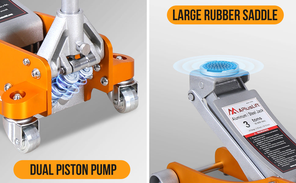 APlusLift 3 Ton Lower profile Aluminum/Steel Racing Floor Jack, AF350G