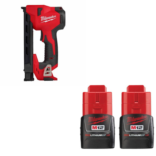 Milwaukee 2448-20 Cable Stapler Kit W/ FREE 48-11-2411 Battery, 2 Pack