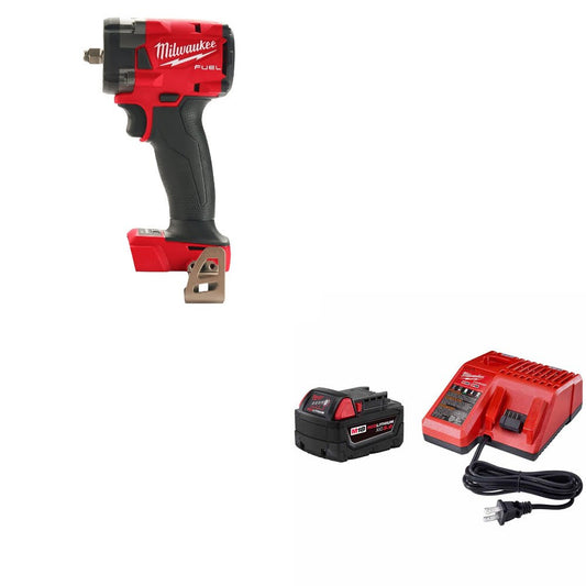 Milwaukee 2854-20 M18 FUEL 3/8" Impact Wrench W/ 48-59-1850 M18 XC5 Starter Kit