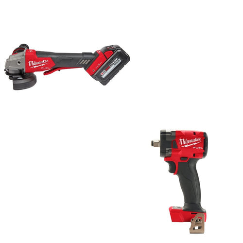 Milwaukee 2882-22 M18 FUEL Grinder Kit w/ FREE 2855-20 M18 1/2" Impact Wrench