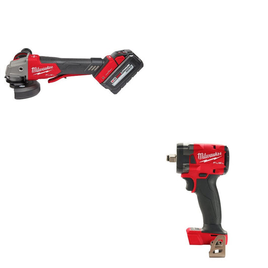 Milwaukee 2882-22 M18 FUEL Grinder Kit w/ FREE 2855-20 M18 1/2" Impact Wrench