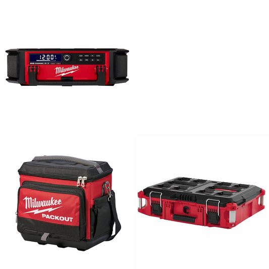 Milwaukee 2950-20 PACKOUT Radio + Charger Kit W/ Cooler and FREE Tool Box