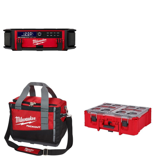 Milwaukee M18 PACKOUT Radio + Charger Kit W/ Tool Bag and FREE Deep Organizer