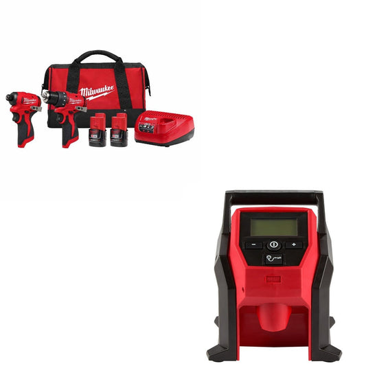 Milwaukee 3494-22 M12 Combo Kit W/ 2475-20 Compact Inflator