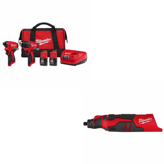 Milwaukee 3494-22 M12 Combo Kit W/ 2525-20 Rotary Tool