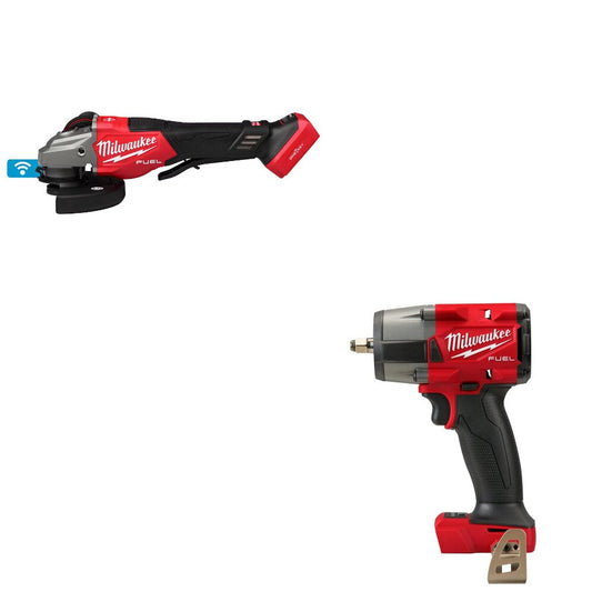 Milwaukee 3672-20 Grinder Kit W/ FREE 2960-20 Impact Wrench