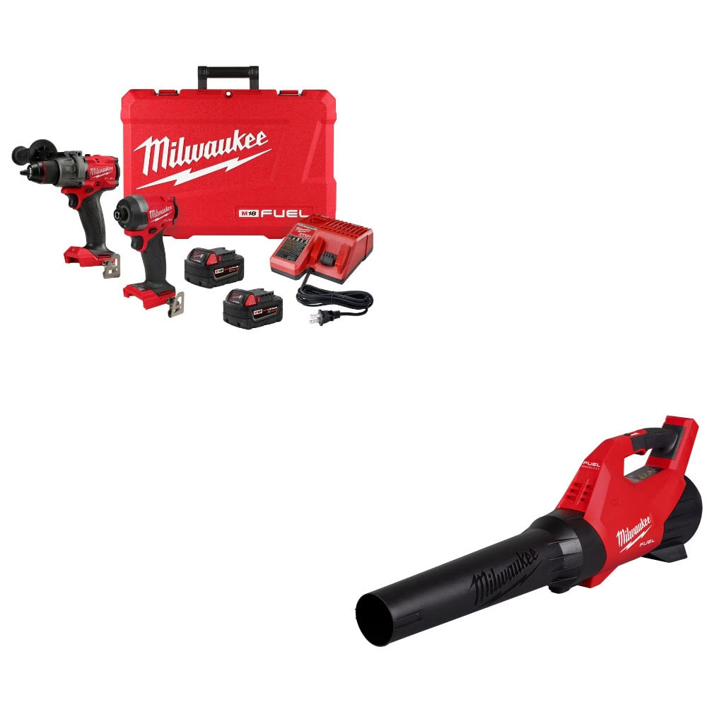 Milwaukee 3697-22 M18 FUEL 2-Tool Combo Kit W/ FREE 3017-20 M18 FUEL Blower