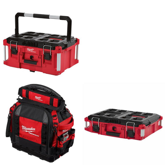 Milwaukee PACKOUT Large Tool Box Kit W/ 15" Tool Bag and FREE Tool Box