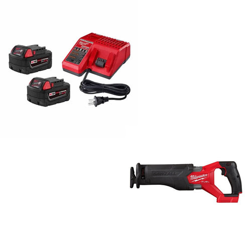 Milwaukee 48-59-1852B M18 18V Starter Kit W/ FREE 2821-20 M18 FUEL Recip Saw