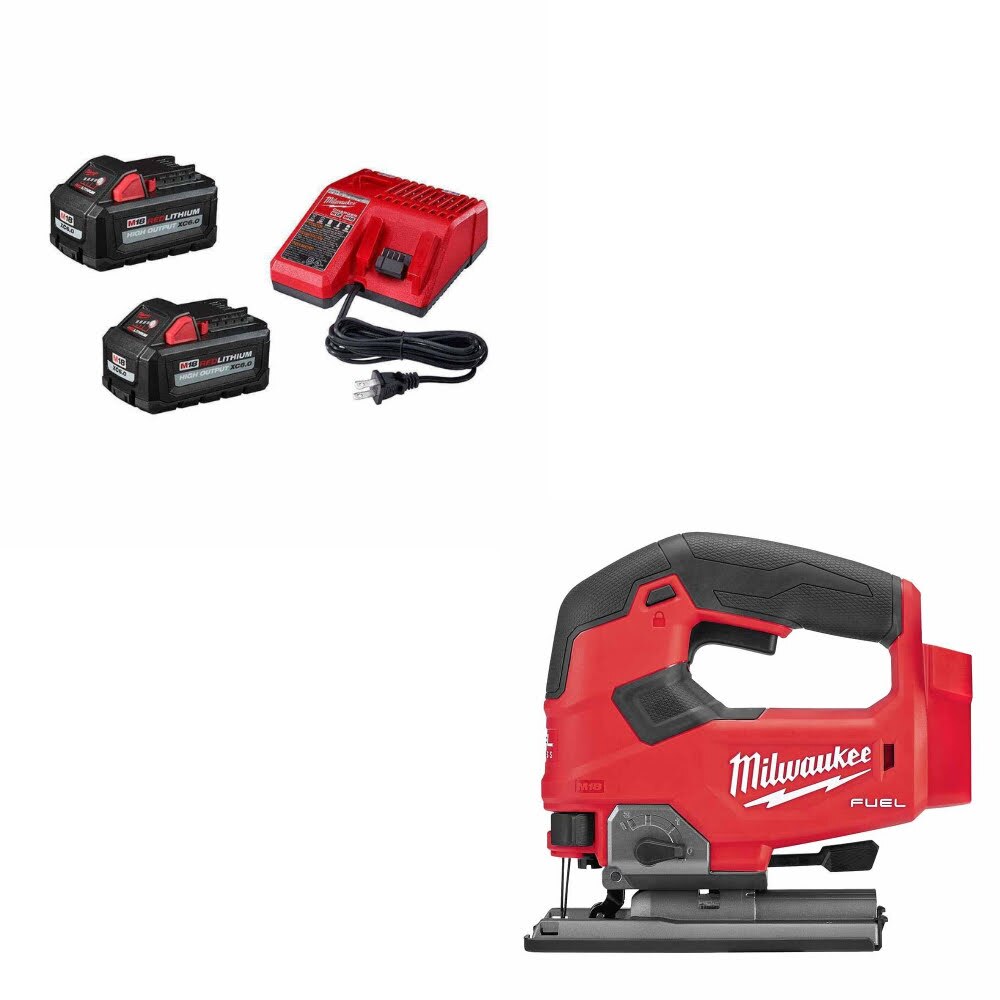 Milwaukee 48-59-1862S M18 XC6.0 Battery/Charger Kit W/ FREE 2737-20 Jig Saw