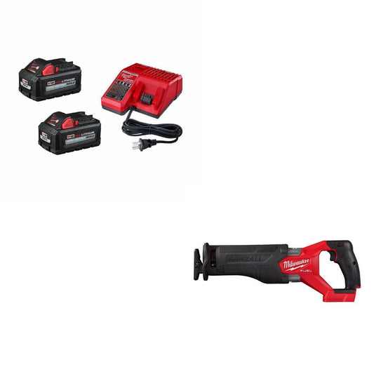 Milwaukee XC6.0 Battery & Charger Kit W/ FREE M18 FUEL SAWZALL