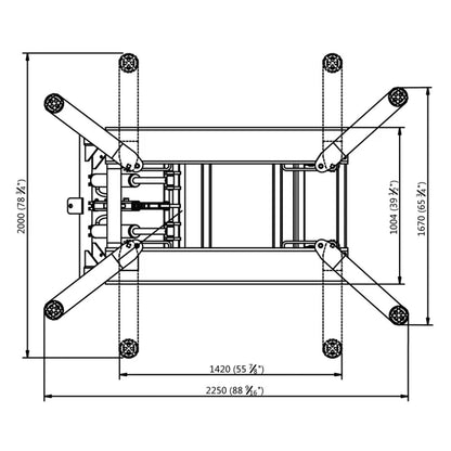 APlusLift 6,600LB Portable Mid-Rise Scissor Lift HW-SL6600X