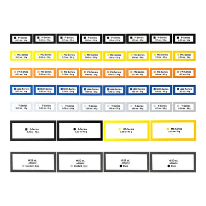 AA 74-075ST Lead-Free Master Wheel Weight Assortment (Steel, 2,885 Pcs.)