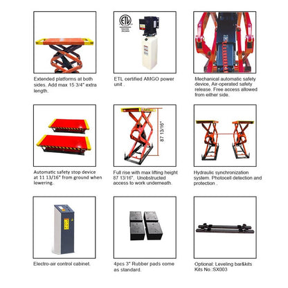 AMGO XL-9F 9,000 lb Flush Mount Scissor Lift