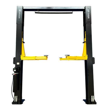APlusLift 14,000LB 2-Post Overhead Single Release Direct Drive Car Lift #AP-14SR
