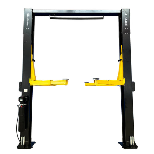 APlusLift 14,000LB 2-Post Overhead Single Release Direct Drive Car Lift #AP-14SR