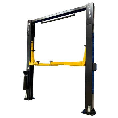APlusLift 14,000LB 2-Post Overhead Single Release Direct Drive Car Lift #AP-14SR