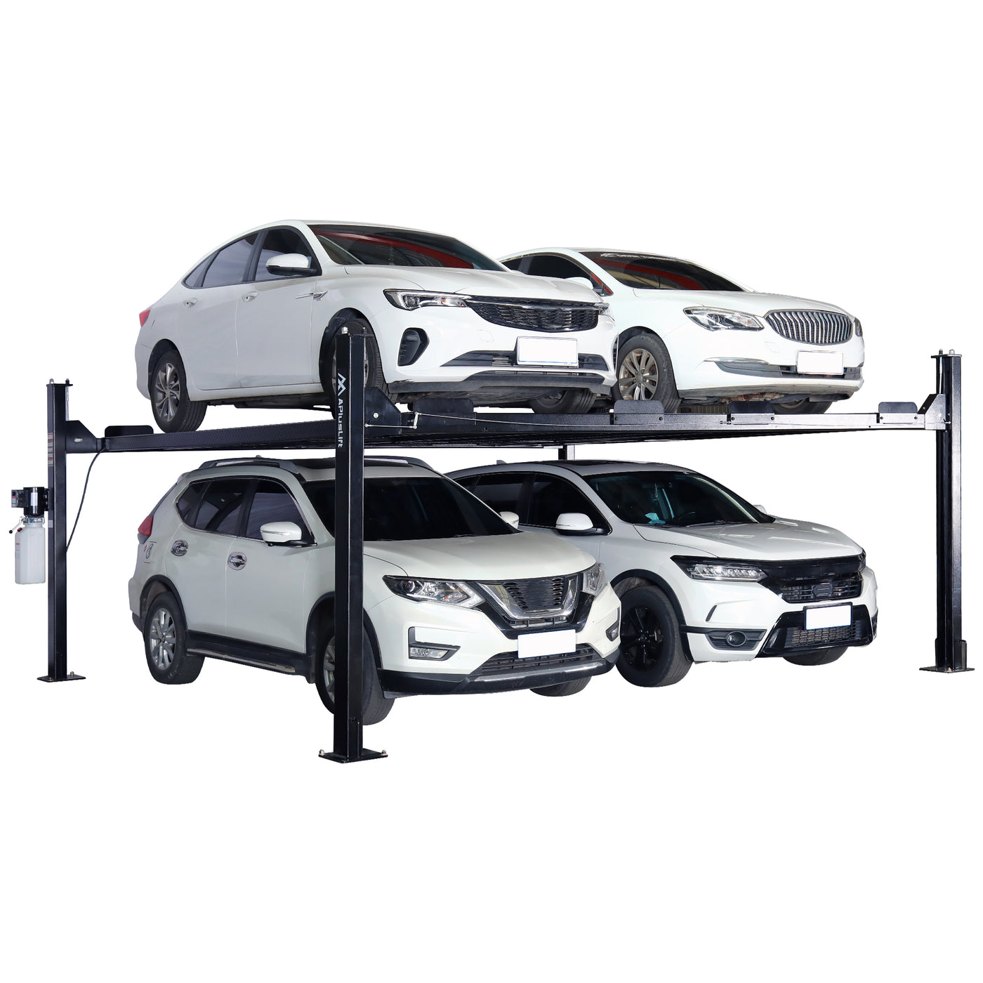 APlusLift 9,000LB 4-Post Double Deck Parking Storage Service Car Lift #HW-9KDP