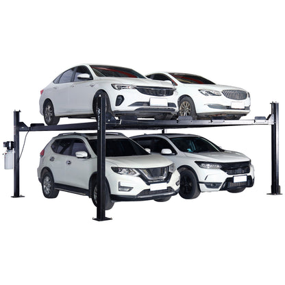 APlusLift 9,000LB 4-Post Double Deck Parking Storage Service Car Lift #HW-9KDP