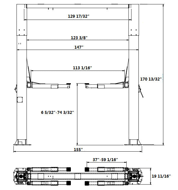 APlusLift 20,000LB 2-Post Overhead Single Release Direct Drive Car Lift #AP-20SR