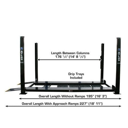 Atlas Garage PRO8000EXT-L 8,000 lb Extra Tall/Extra Long 4-Post Lift