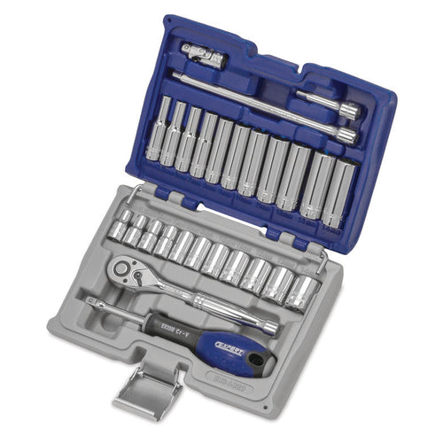27-PC. 1/4" Drive Metric Socket Set - 6-PT.