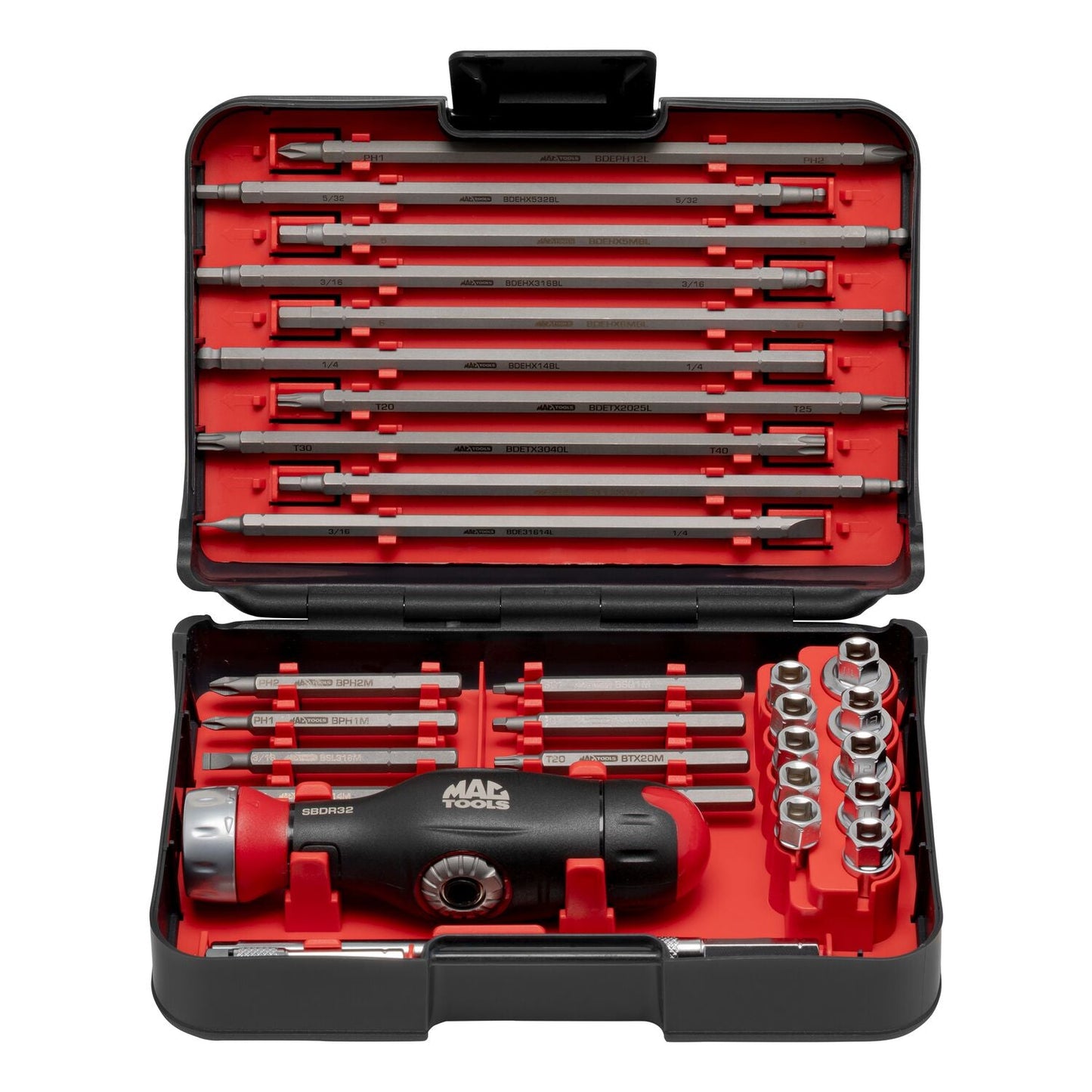 41-PC. DUAL RATCHETING SCREW AND NUT DRIVER SET