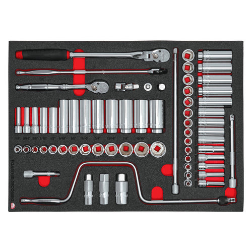 65-PC. 3/8" Drive Combination Foam Set