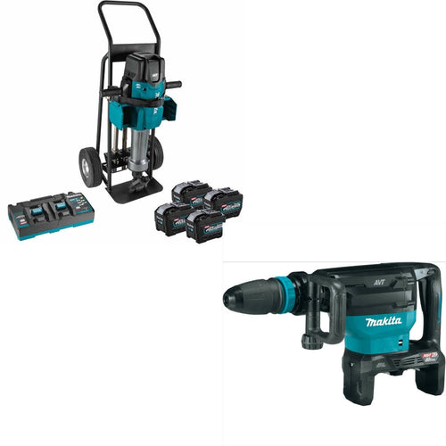 Makita GMH04PL4X 80V Breaker Hammer Kit W/ FREE GMH02Z 28 lb. Demo Hammer